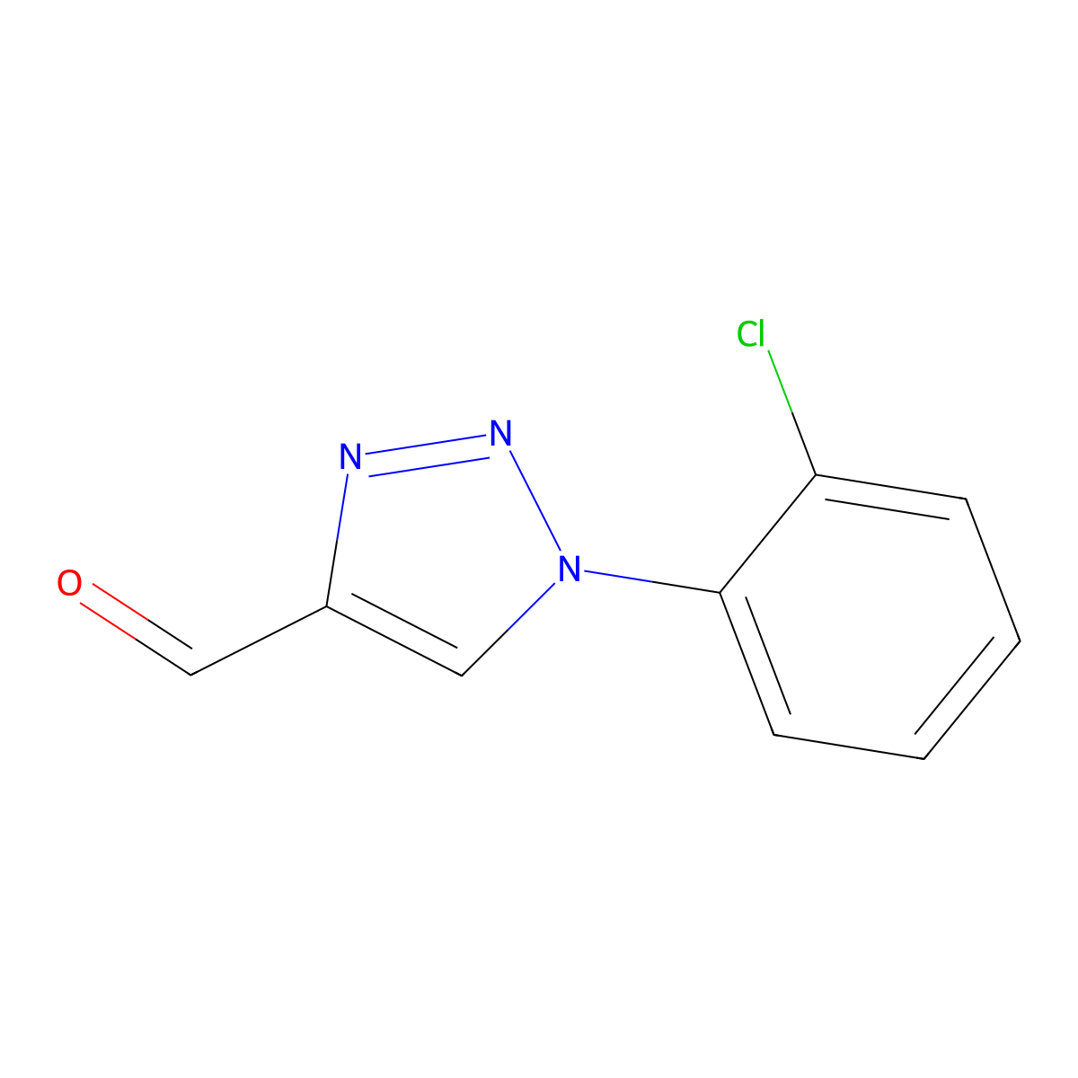 1-(2-chlorophenyl)-1H-1,2,3-triazole-4-carbaldehyde molecular structure, CAS 1325724-90-0