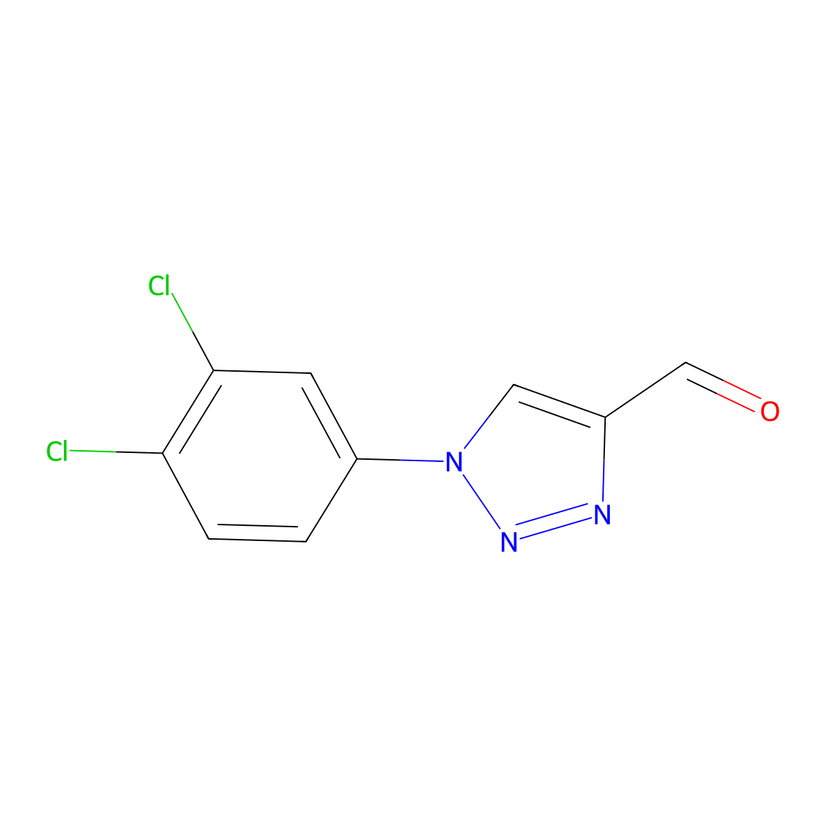 1-(3,4-Dichlorophenyl)-1H-1,2,3-triazole-4-carboxaldehyde molecular structure, CAS 1325724-92-2