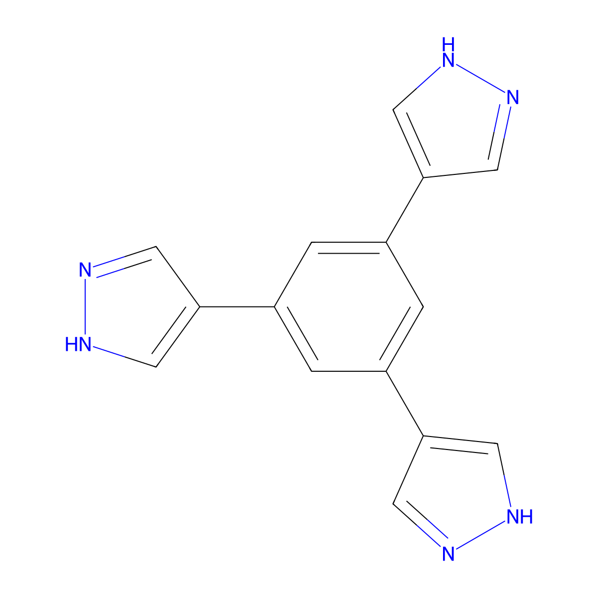 1,3,5-Tri(4-pyrazolyl)benzene molecular structure, CAS 1325728-09-3