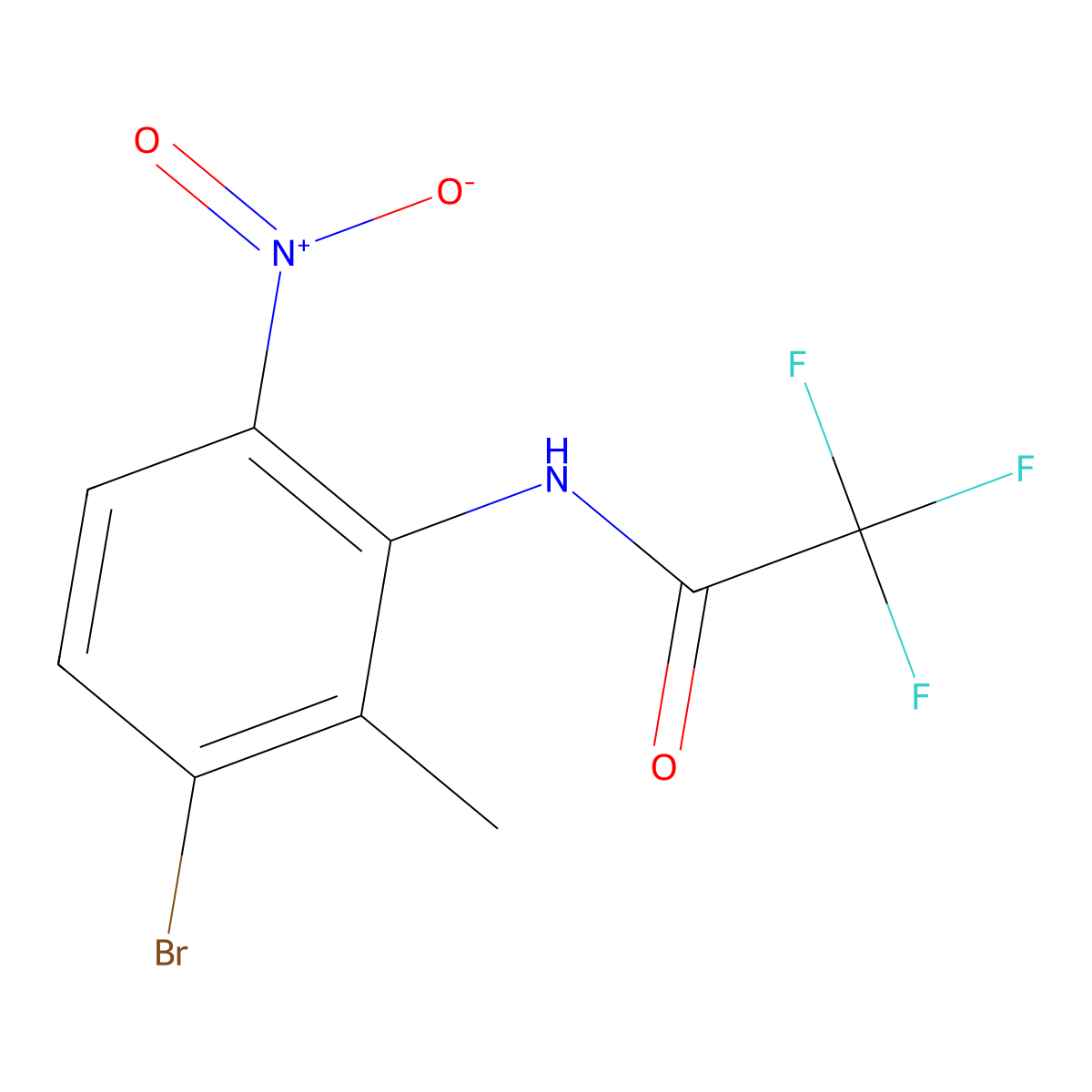 N-(3-bromo-2-methyl-6-nitrophenyl)-2,2,2-trifluoroacetamide molecular structure, CAS 1325729-87-0
