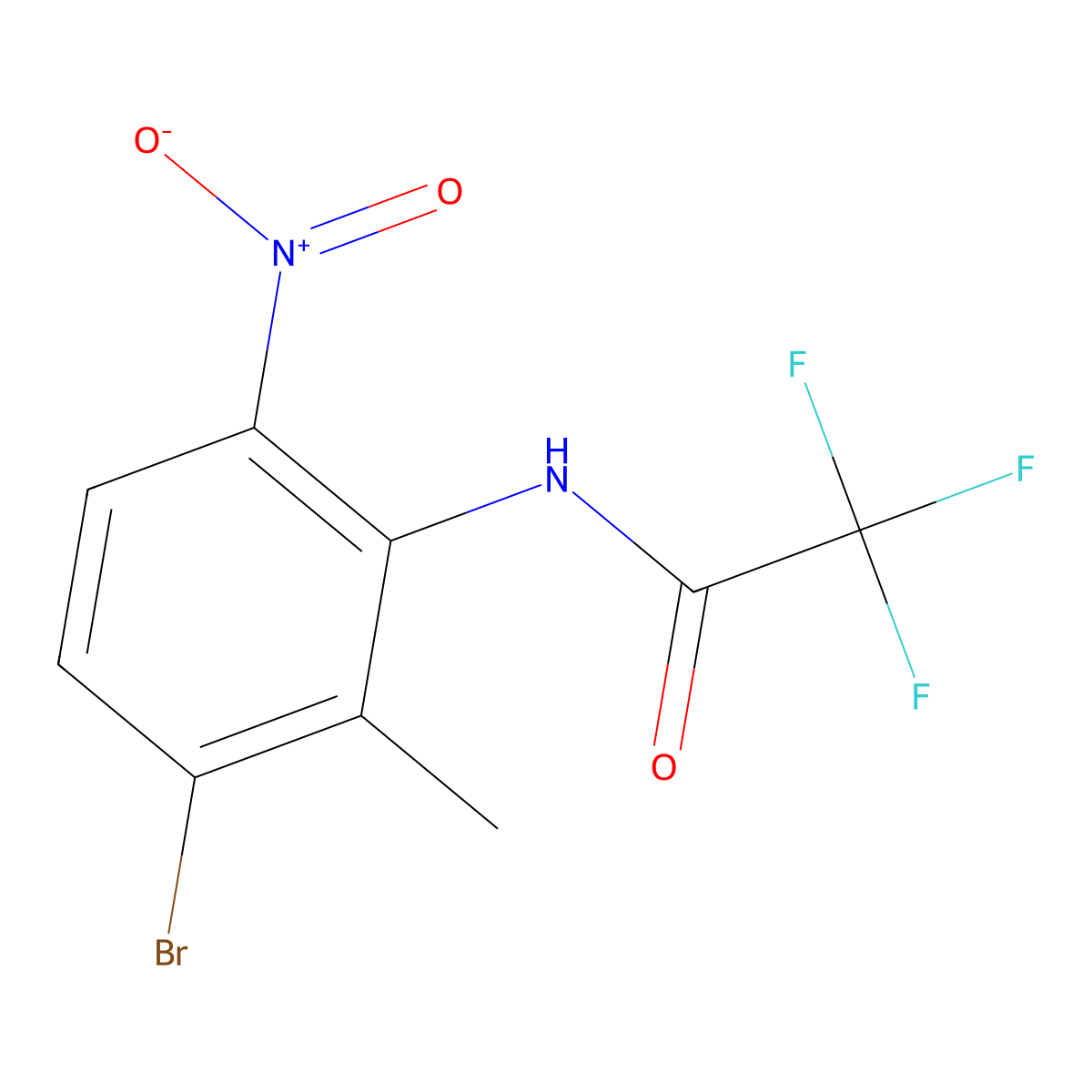 N-(3-bromo-2-methyl-6-nitrophenyl)-2,2,2-trifluoroacetamide molecular structure, CAS 1325729-87-0