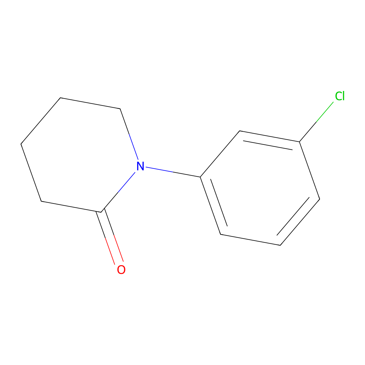 1-(3-Chlorophenyl)piperidin-2-one molecular structure, CAS 132573-12-7