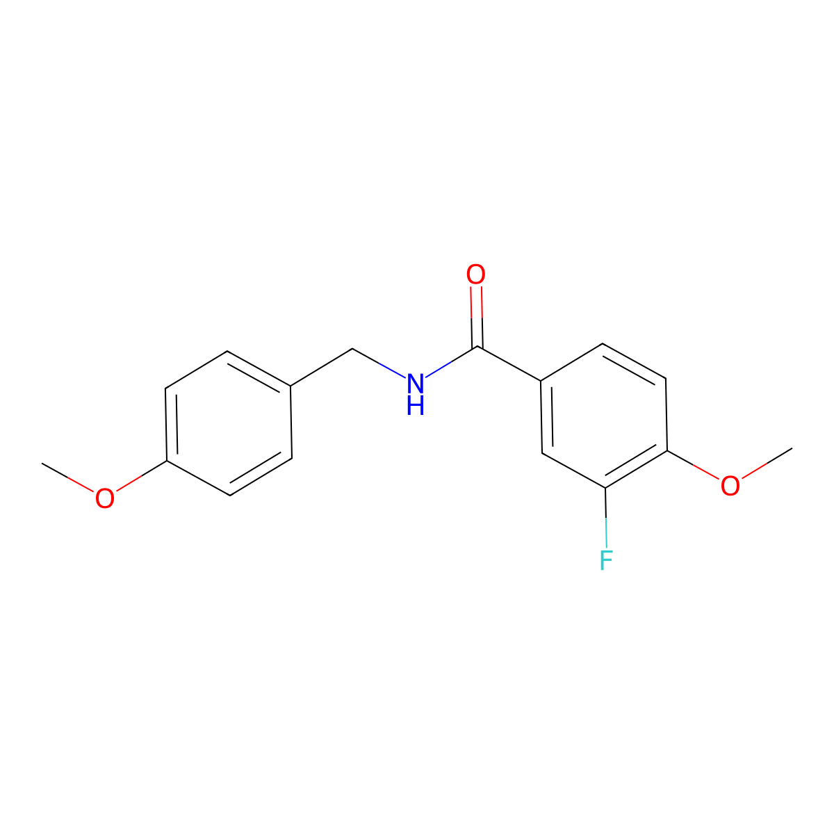 3-fluoro-4-methoxy-N-(4-methoxybenzyl)benzamide molecular structure, CAS 1325753-30-7