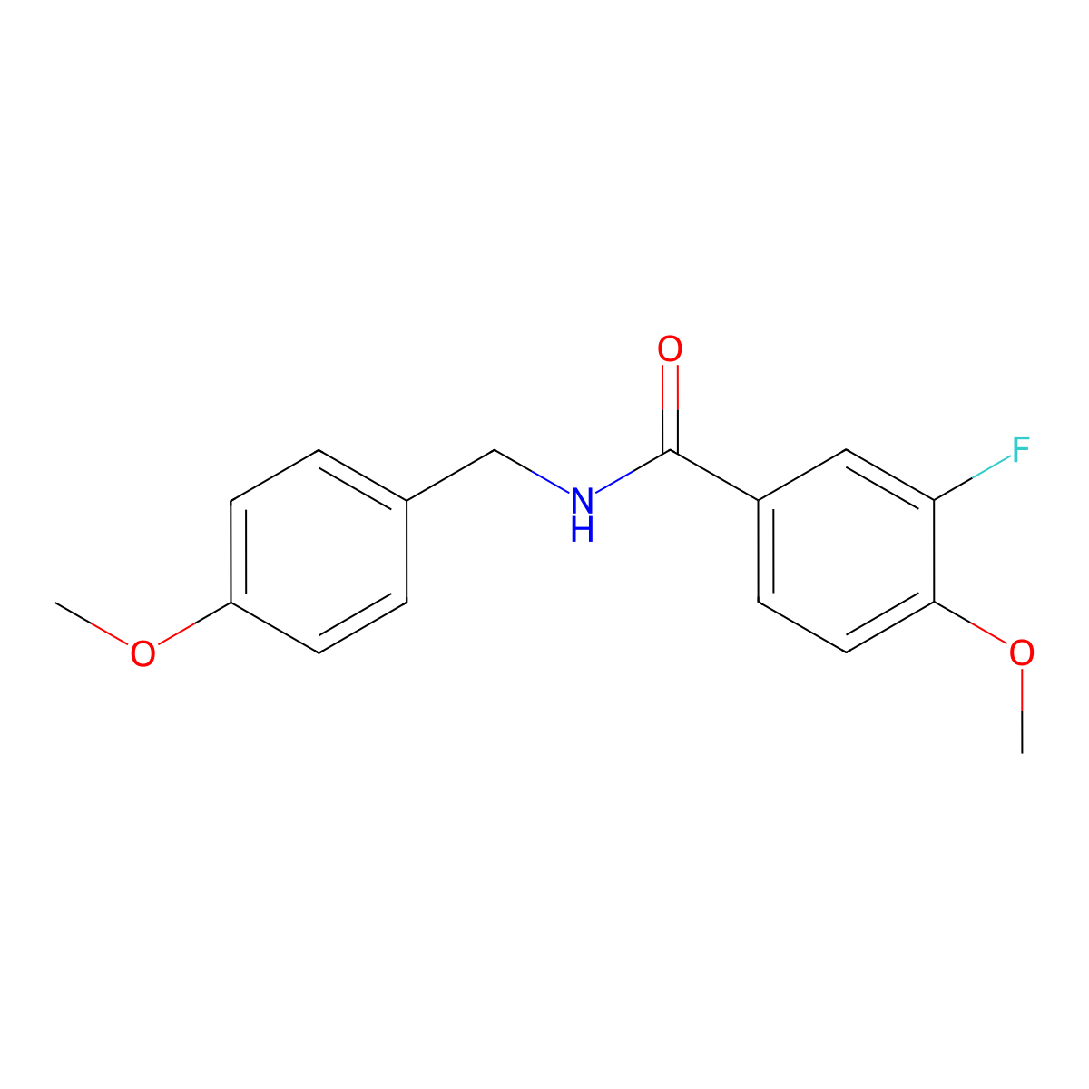 3-fluoro-4-methoxy-N-(4-methoxybenzyl)benzamide molecular structure, CAS 1325753-30-7