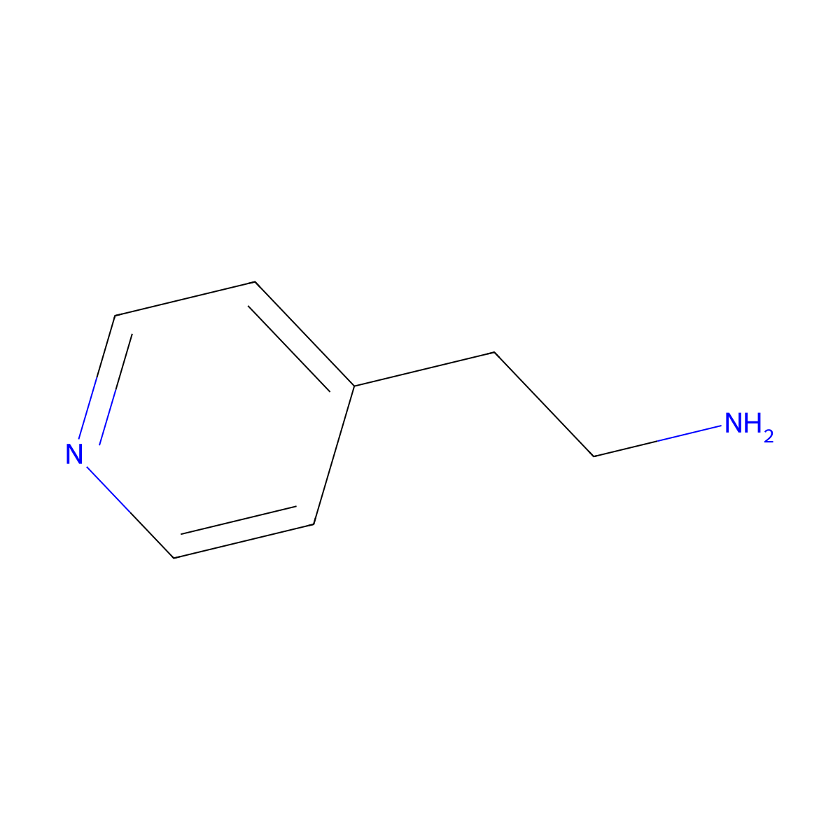 4-Pyridineethanamine molecular structure, CAS 13258-63-4