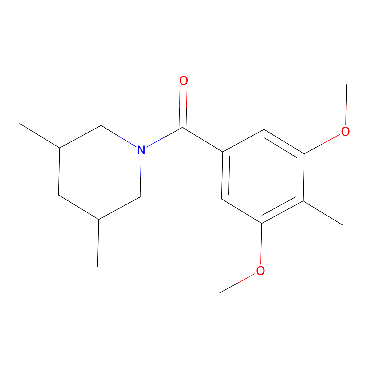 (3,5-Dimethoxy-4-methylphenyl)(3,5-dimethyl-1-piperidinyl)methanone molecular structure, CAS 1325823-75-3