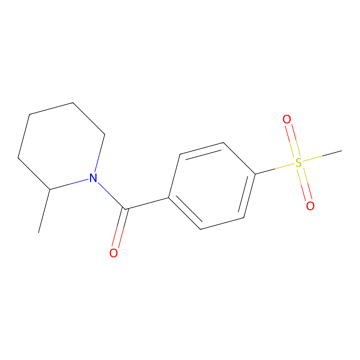 (2-Methyl-1-piperidinyl)[4-(methylsulfonyl)phenyl]methanone molecular structure, CAS 1325832-68-5