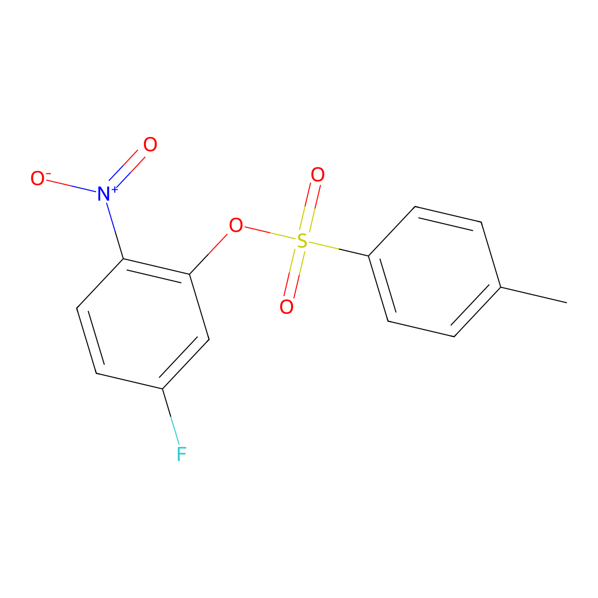 5-Fluoro-2-nitrophenyl 4-methylbenzene-1-sulfonate molecular structure, CAS 1325841-07-3