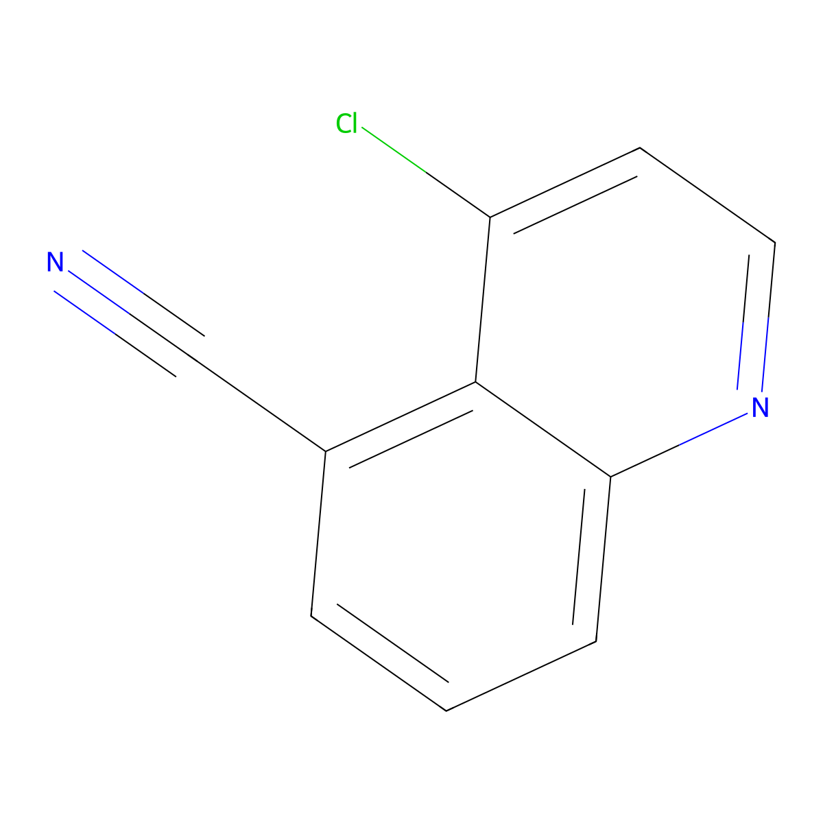 4-Chloroquinoline-5-carbonitrile molecular structure, CAS 132586-14-2