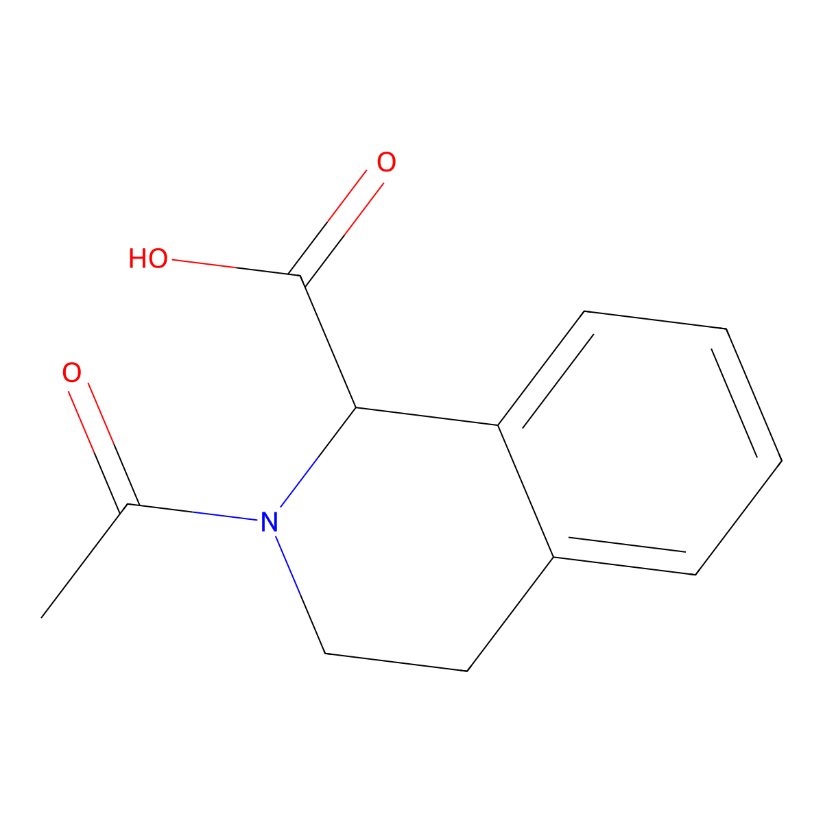 2-Acetyl-1,2,3,4-tetrahydroisoquinoline-1-carboxylic acid molecular structure, CAS 132589-63-0