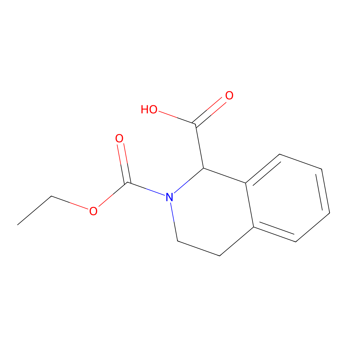 2-(Ethoxycarbonyl)-1,2,3,4-tetrahydroisoquinoline-1-carboxylic acid molecular structure, CAS 132589-66-3