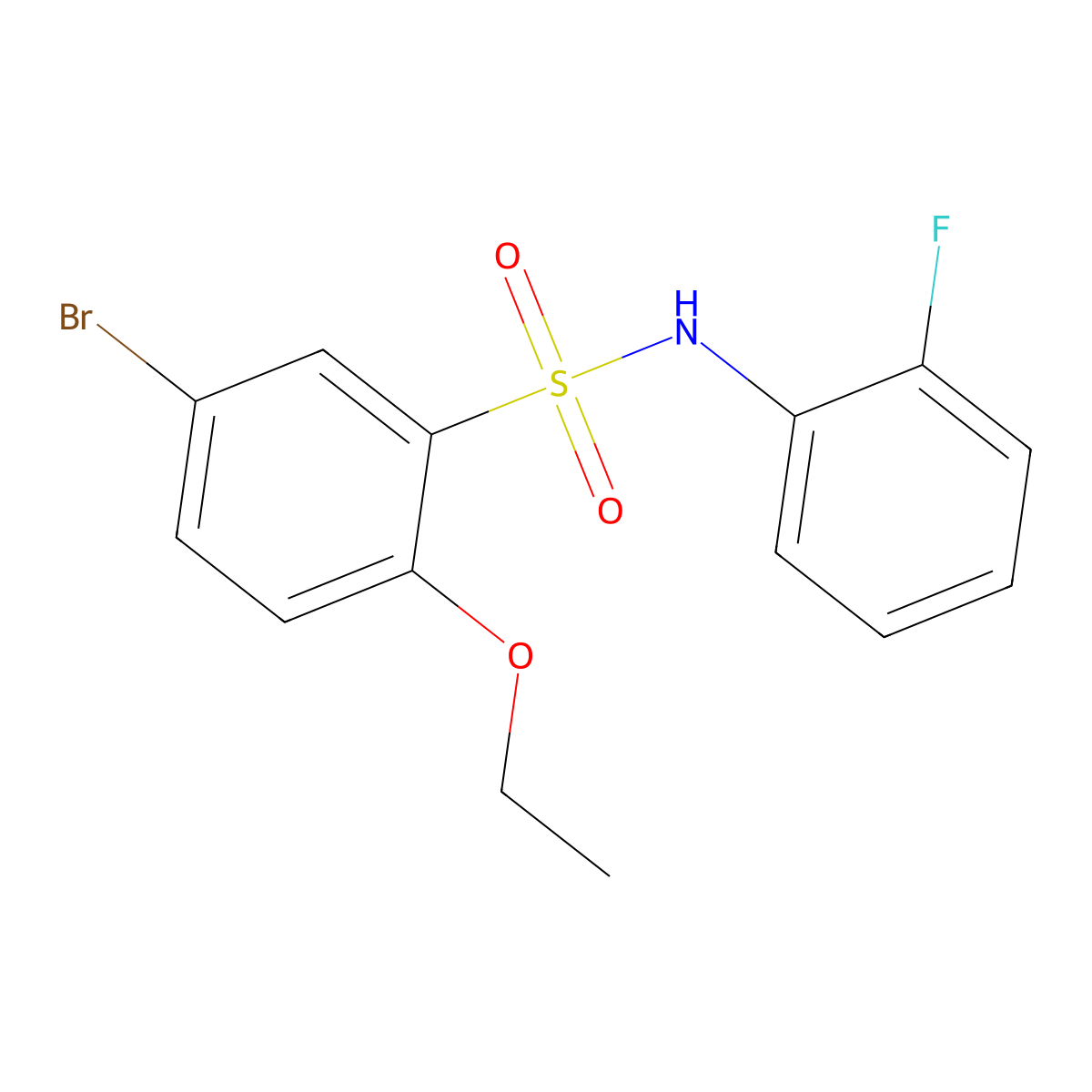 5-bromo-2-ethoxy-N-(2-fluorophenyl)benzenesulfonamide molecular structure, CAS 1325979-95-0