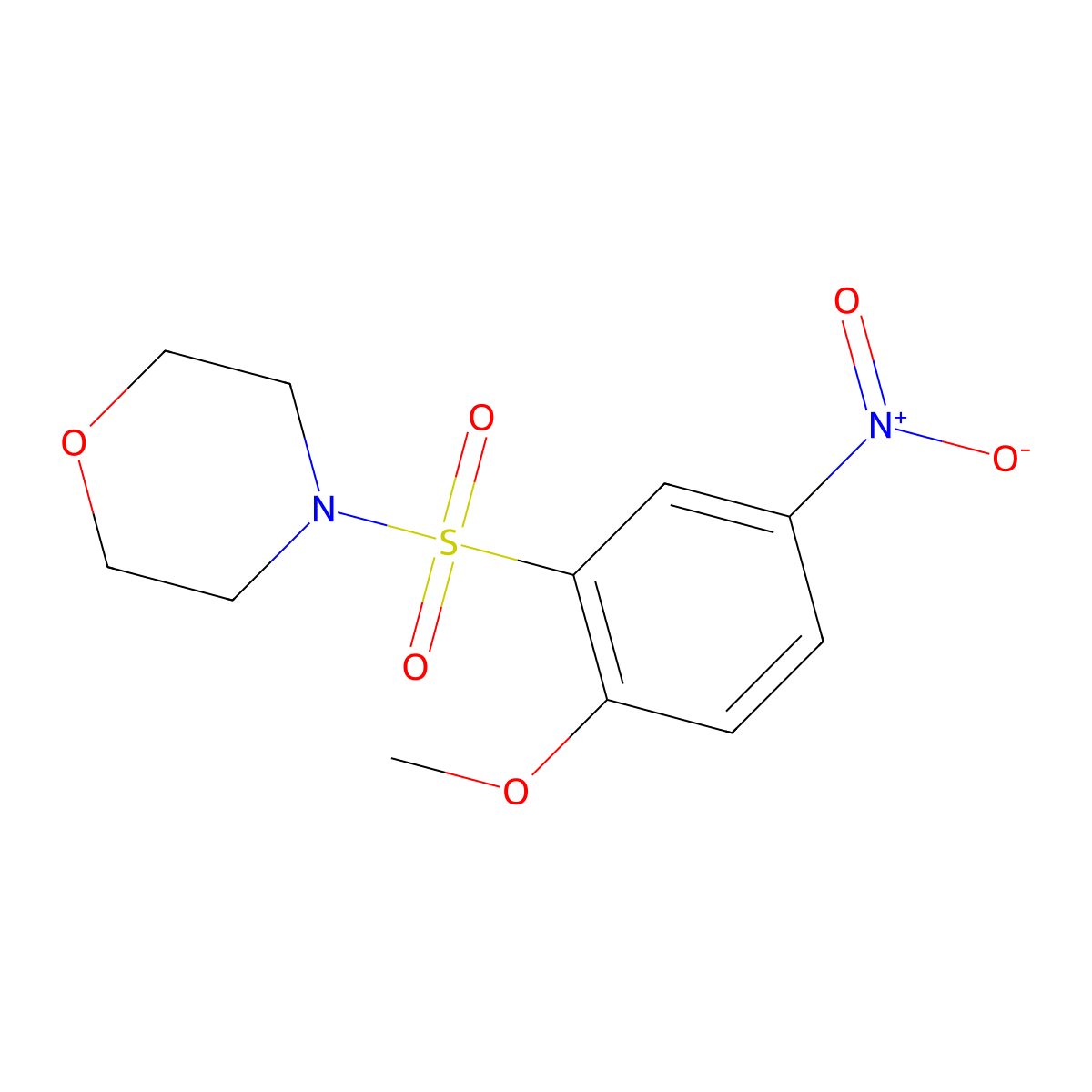4-[(2-Methoxy-5-nitrobenzene)sulfonyl]morpholine molecular structure, CAS 1325980-50-4