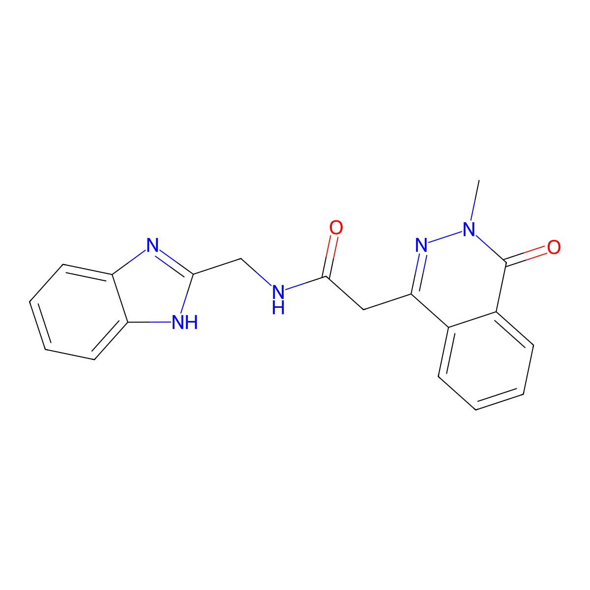 N-(1H-1,3-benzimidazol-2-ylmethyl)-2-(3-methyl-4-oxo-3,4-dihydro-1-phthalazinyl)acetamide molecular structure, CAS 1326041-73-9