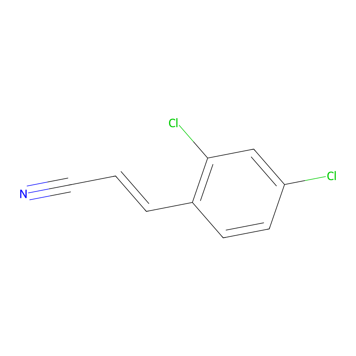 (E)-3-(2,4-Dichlorophenyl)acrylonitrile molecular structure, CAS 132605-02-8