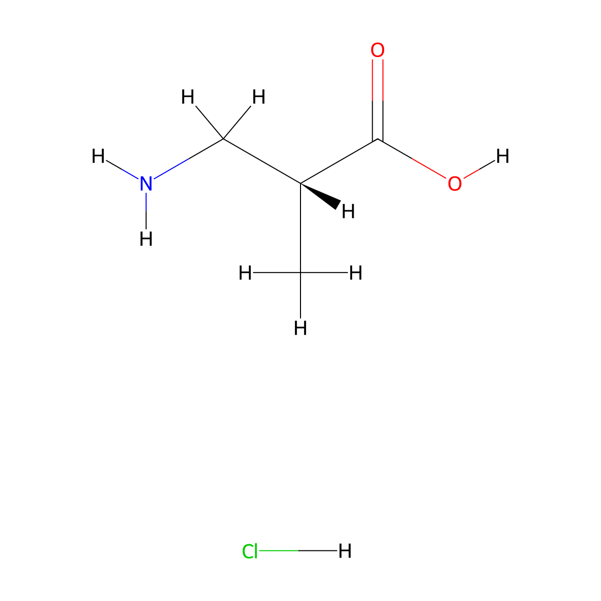 (R)-3-Amino-2-methylpropanoic acid hydrochloride molecular structure, CAS 132605-98-2
