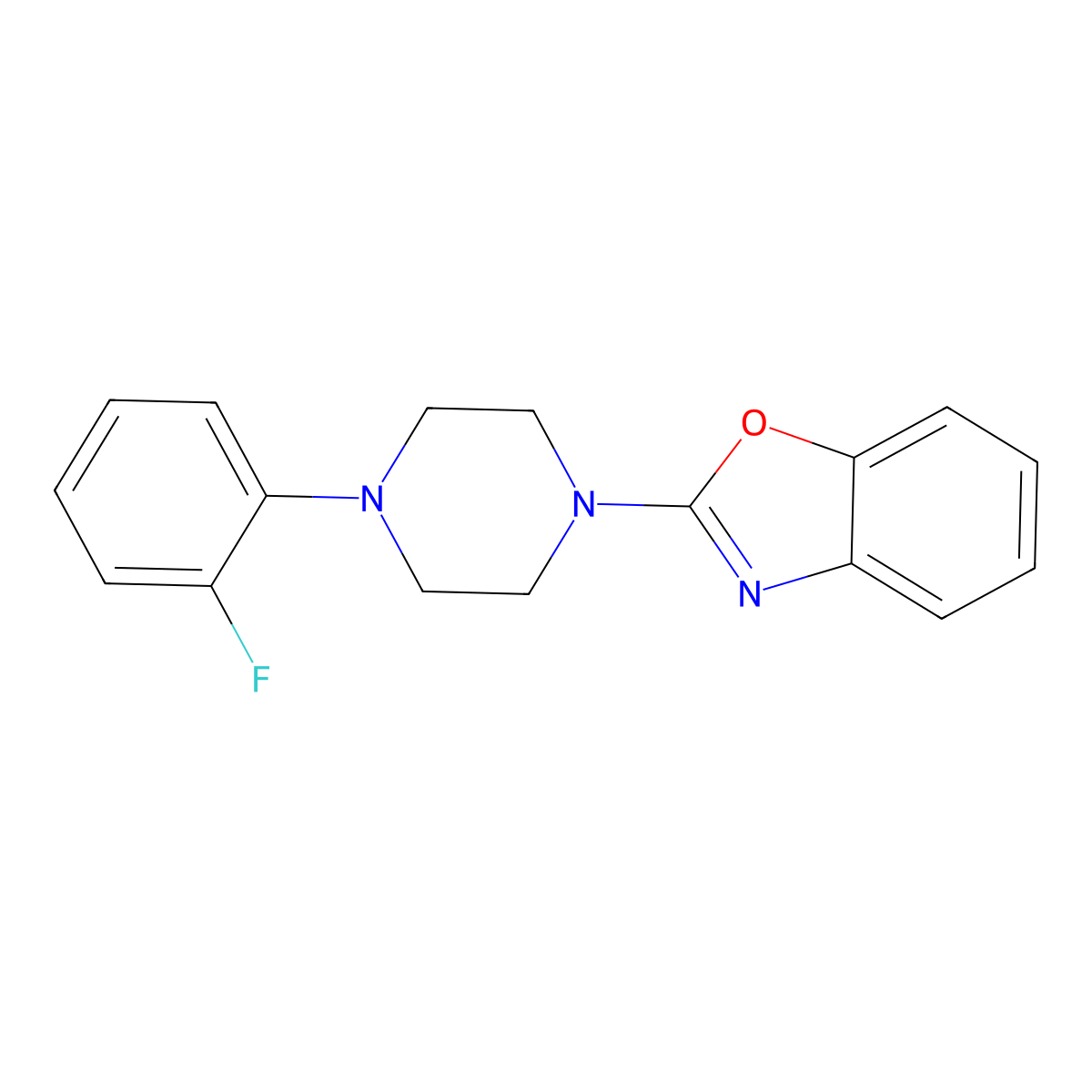 2-[4-(2-Fluorophenyl)piperazin-1-yl]-1,3-benzoxazole molecular structure, CAS 1326066-97-0