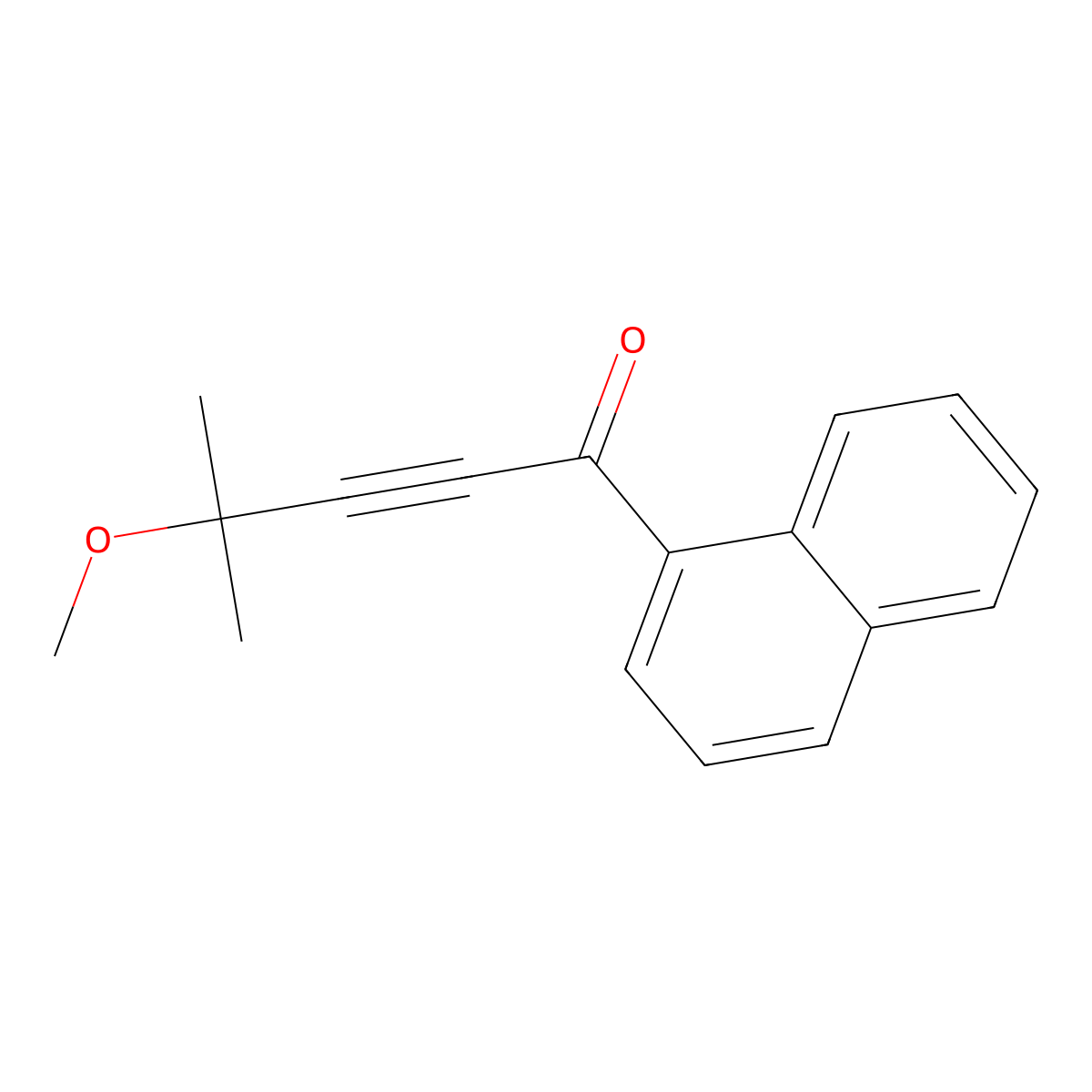4-Methoxy-4-methyl-1-(naphthalen-1-yl)pent-2-yn-1-one molecular structure, CAS 132608-89-0