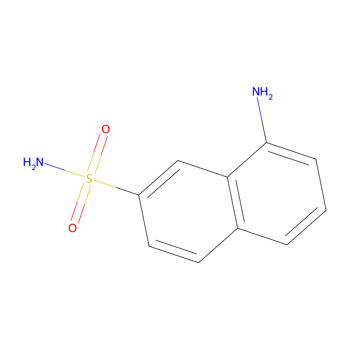 8-Aminonaphthalene-2-sulfonamide molecular structure, CAS 13261-52-4