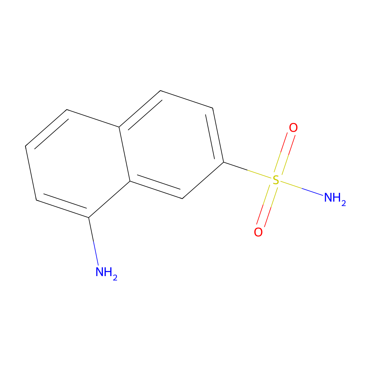 8-Aminonaphthalene-2-sulfonamide molecular structure, CAS 13261-52-4