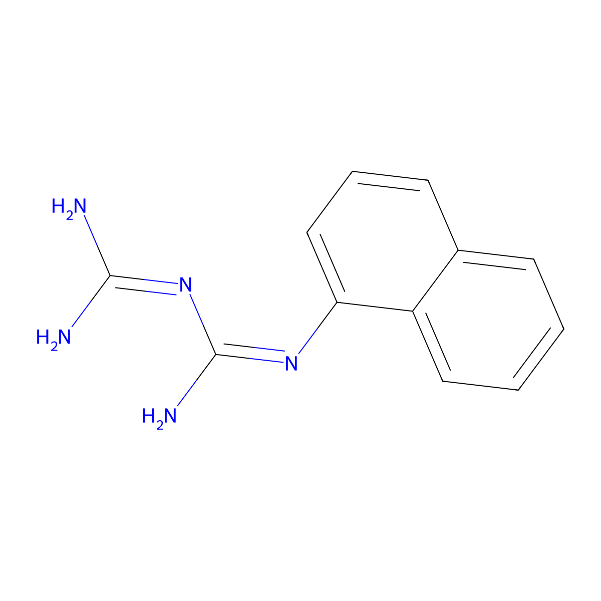 1-(Diaminomethylidene)-2-naphthalen-1-ylguanidine molecular structure, CAS 13261-53-5