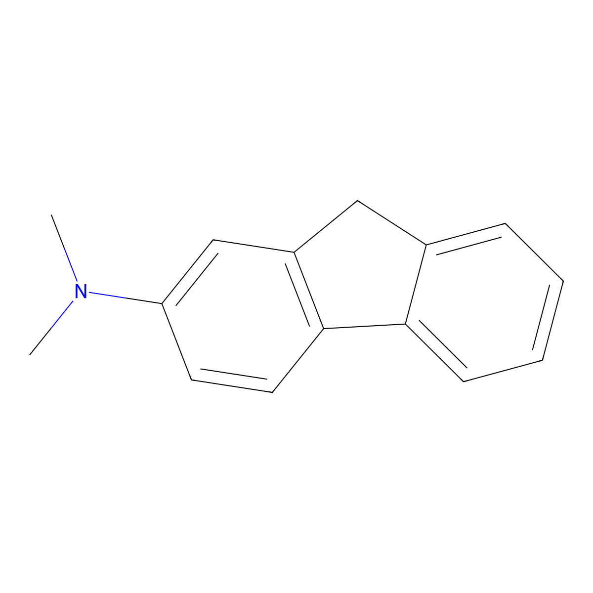 N,N-Dimethyl-9H-fluoren-2-amine molecular structure, CAS 13261-62-6