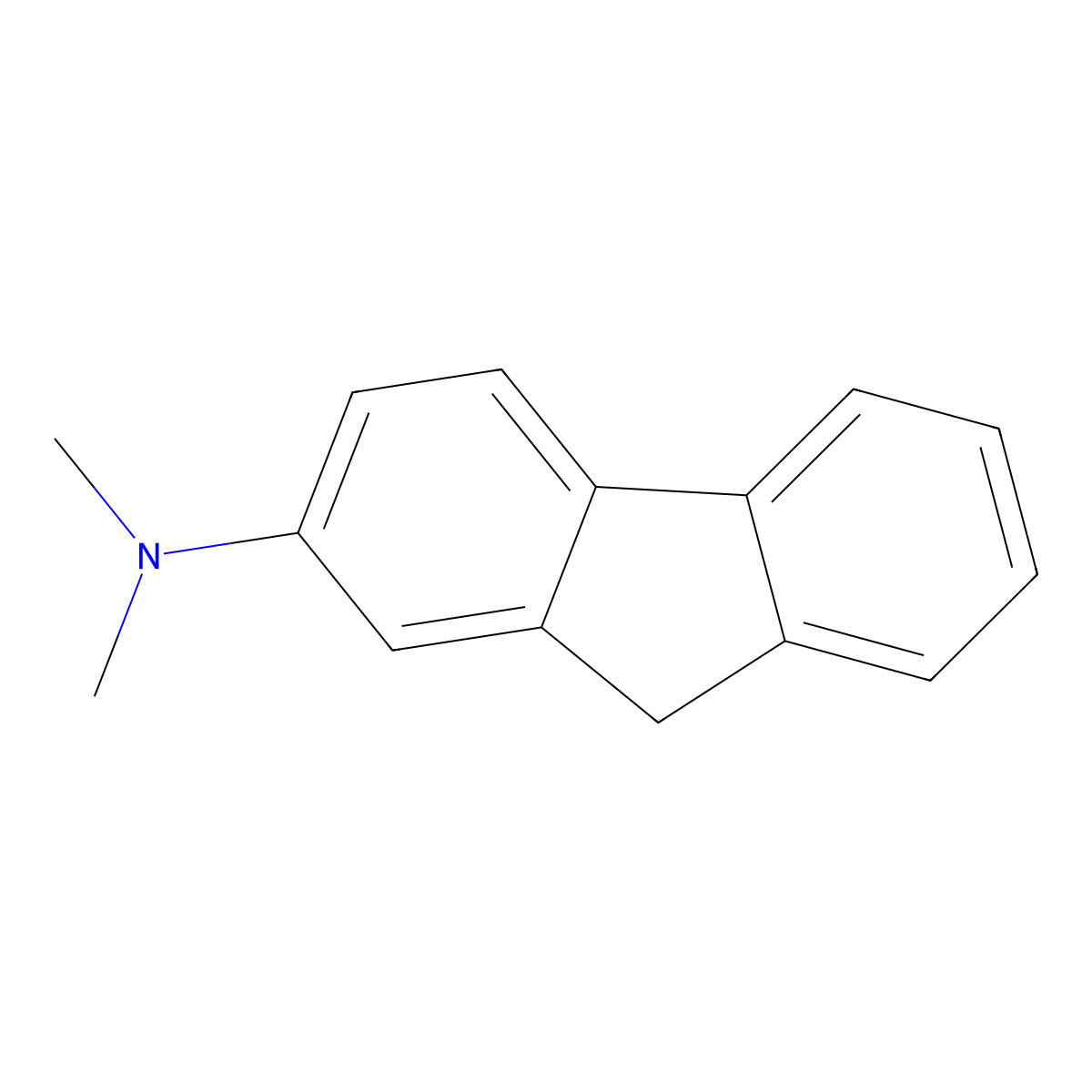 N,N-Dimethyl-9H-fluoren-2-amine molecular structure, CAS 13261-62-6