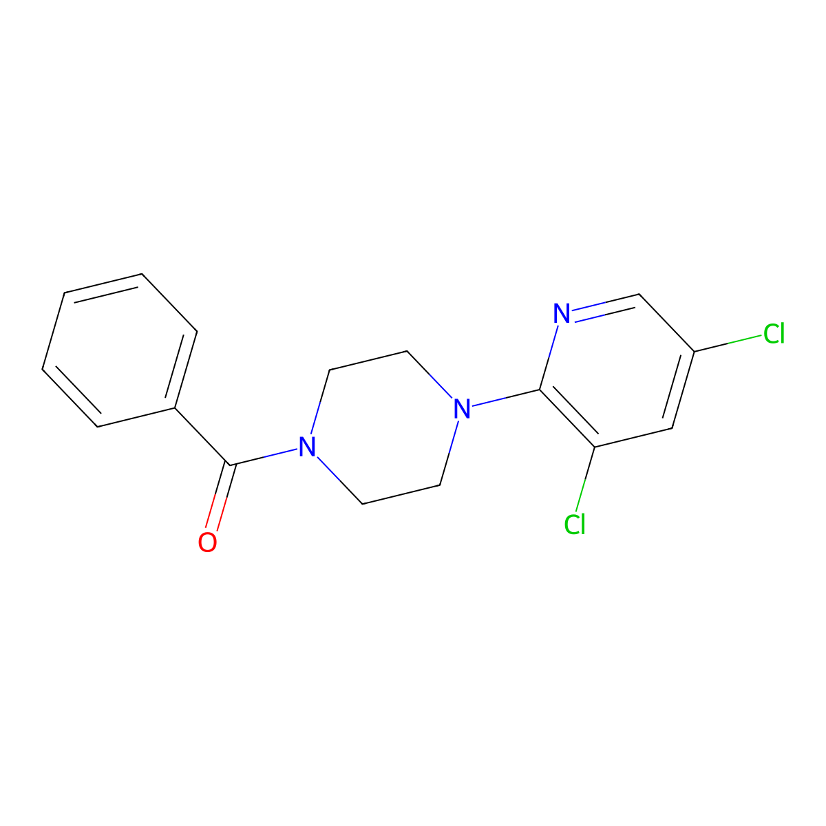 1-Benzoyl-4-(3,5-dichloropyridin-2-yl)piperazine molecular structure, CAS 1326125-98-7
