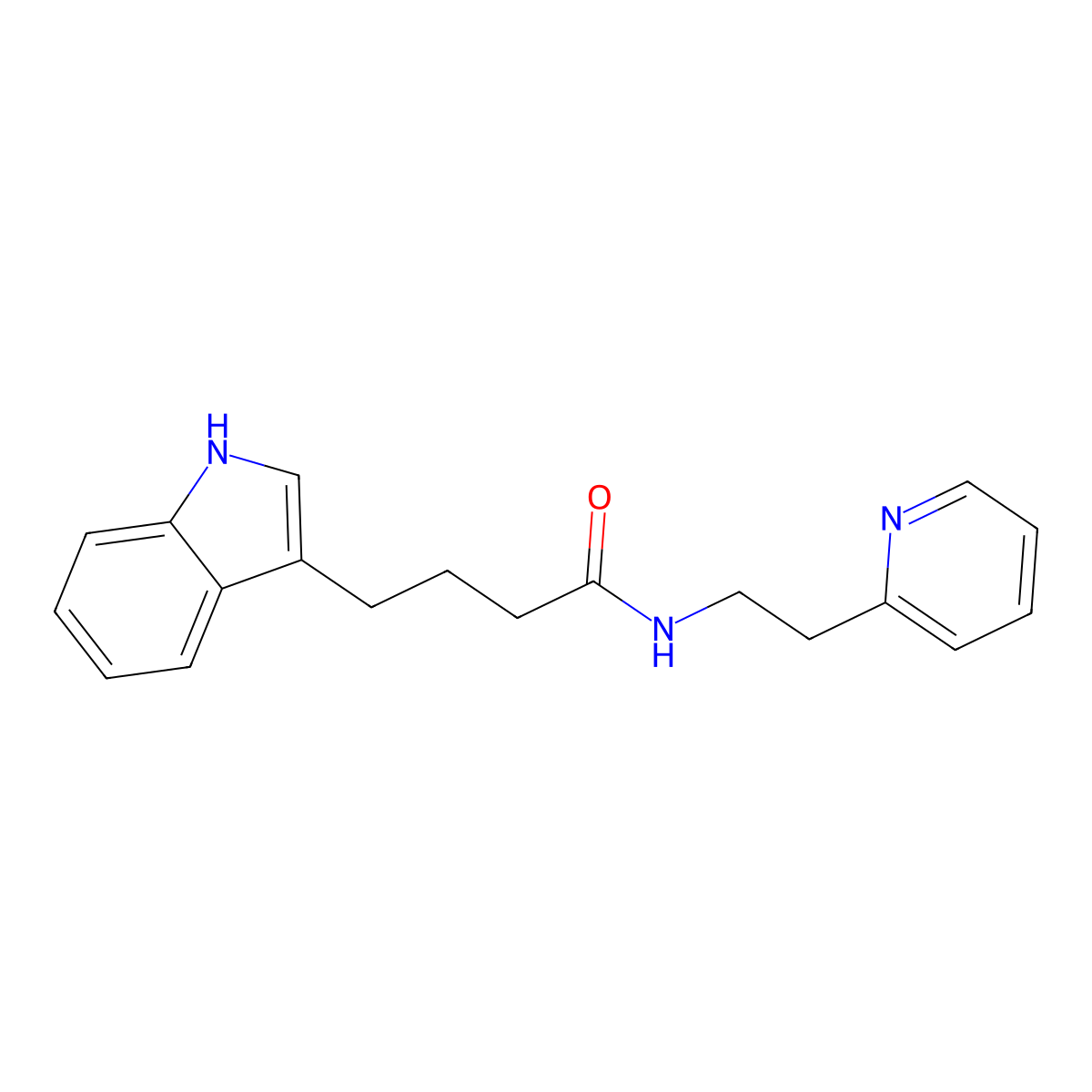 4-(1H-indol-3-yl)-N-[2-(pyridin-2-yl)ethyl]butanamide molecular structure, CAS 1326156-23-3