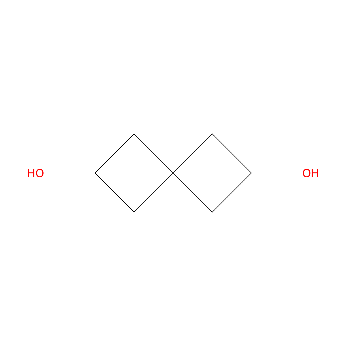 Spiro[3.3]heptane-2,6-diol molecular structure, CAS 132616-37-6