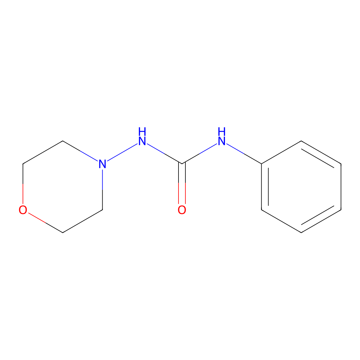 1-Morpholino-3-phenylurea molecular structure, CAS 13262-39-0