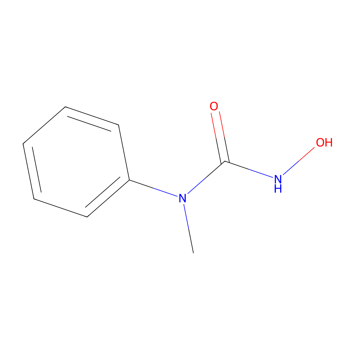 3-Hydroxy-1-methyl-1-phenylurea molecular structure, CAS 13262-41-4