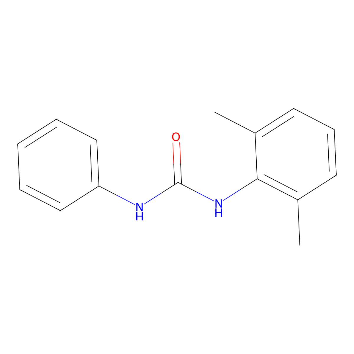 1-Phenyl-3-(2,6-xylyl)urea molecular structure, CAS 13262-44-7