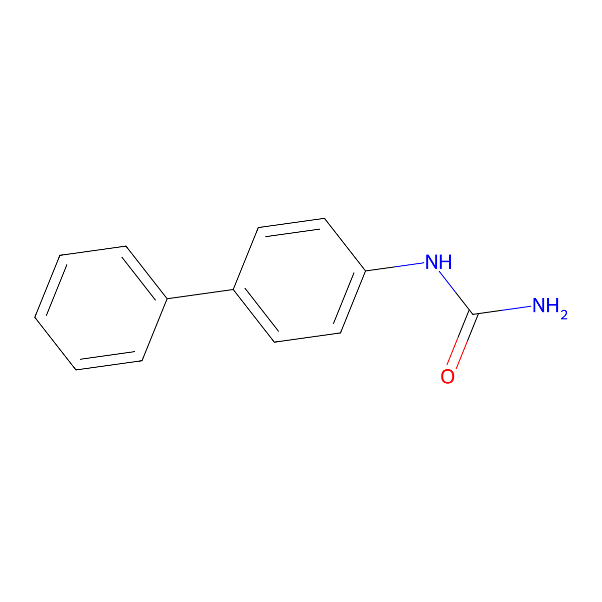 Biphenyl-4-ylurea molecular structure, CAS 13262-48-1
