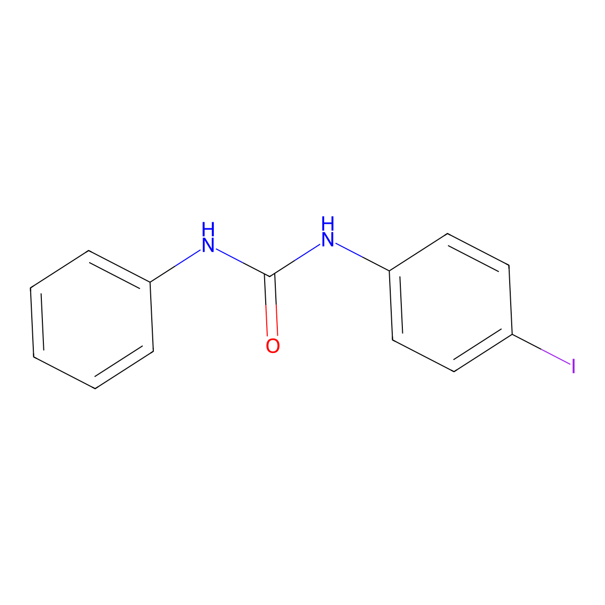 N-(4-Iodophenyl)-N'-phenylurea molecular structure, CAS 13262-51-6