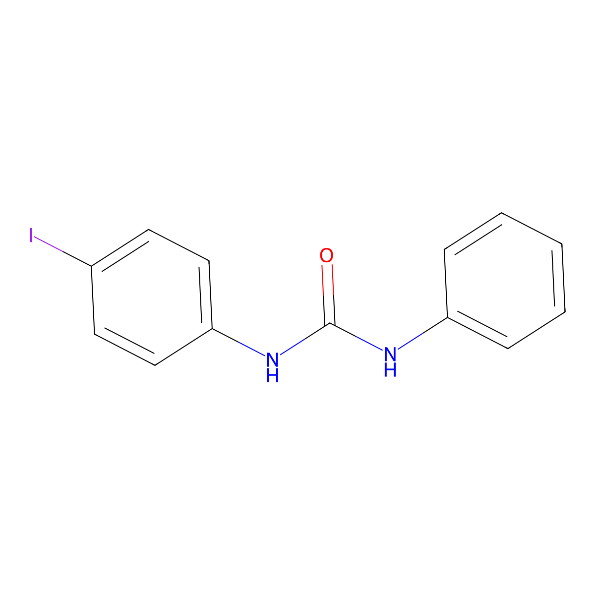 N-(4-Iodophenyl)-N'-phenylurea molecular structure, CAS 13262-51-6