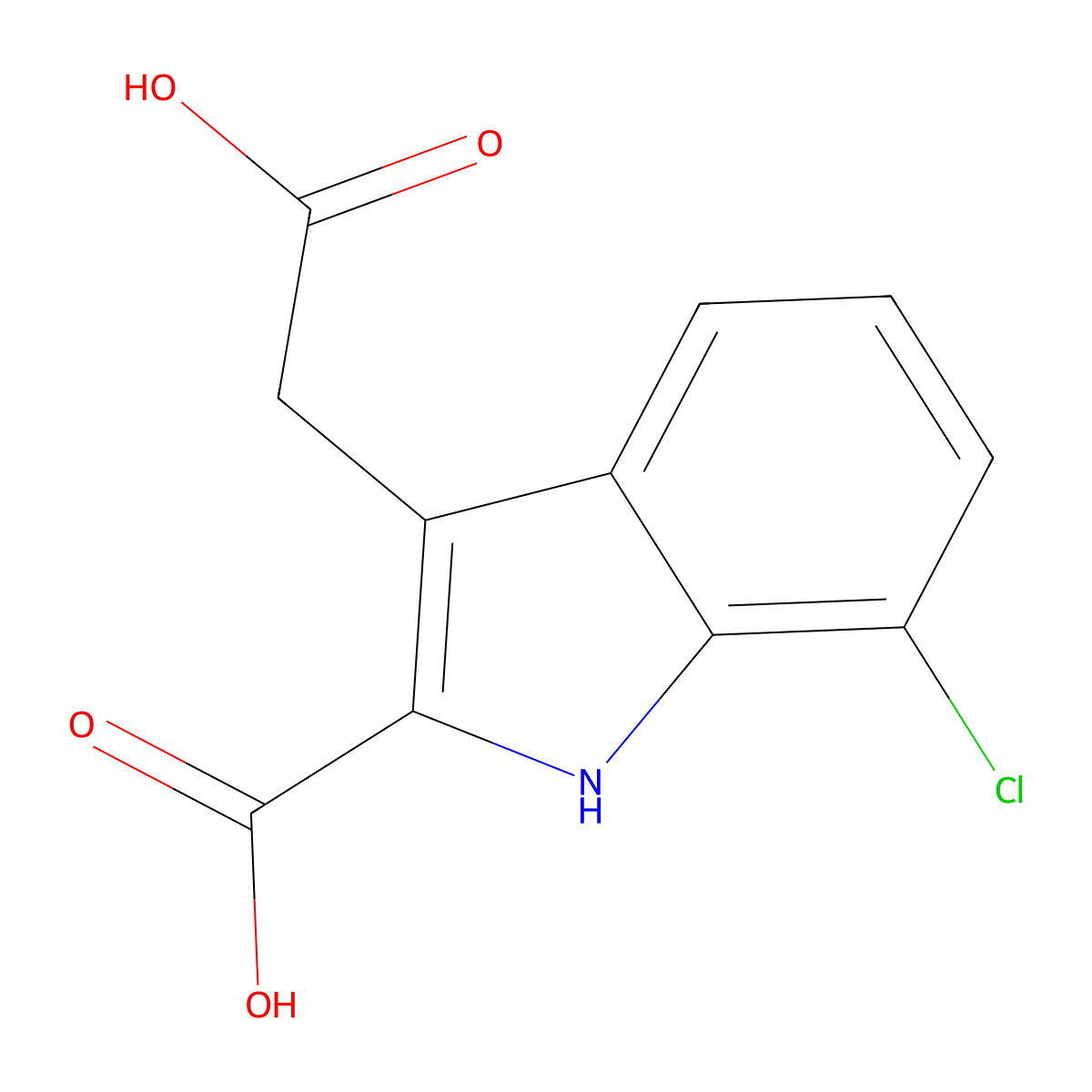 3-(Carboxymethyl)-7-chloro-1H-indole-2-carboxylic acid molecular structure, CAS 132623-12-2