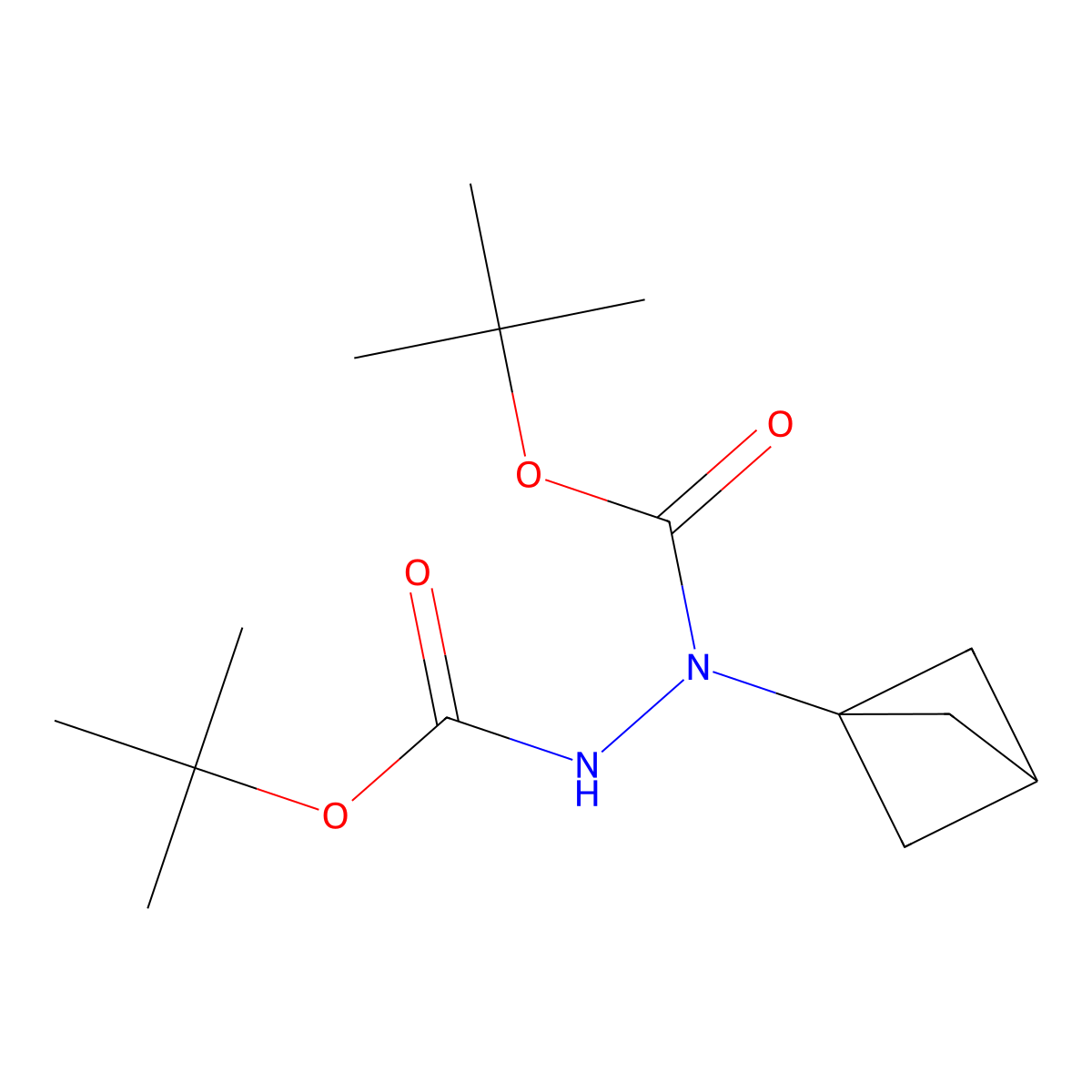 Di-tert-butyl 1-(bicyclo[1.1.1]pentan-1-yl)hydrazine-1,2-dicarboxylate molecular structure, CAS 1326242-72-1