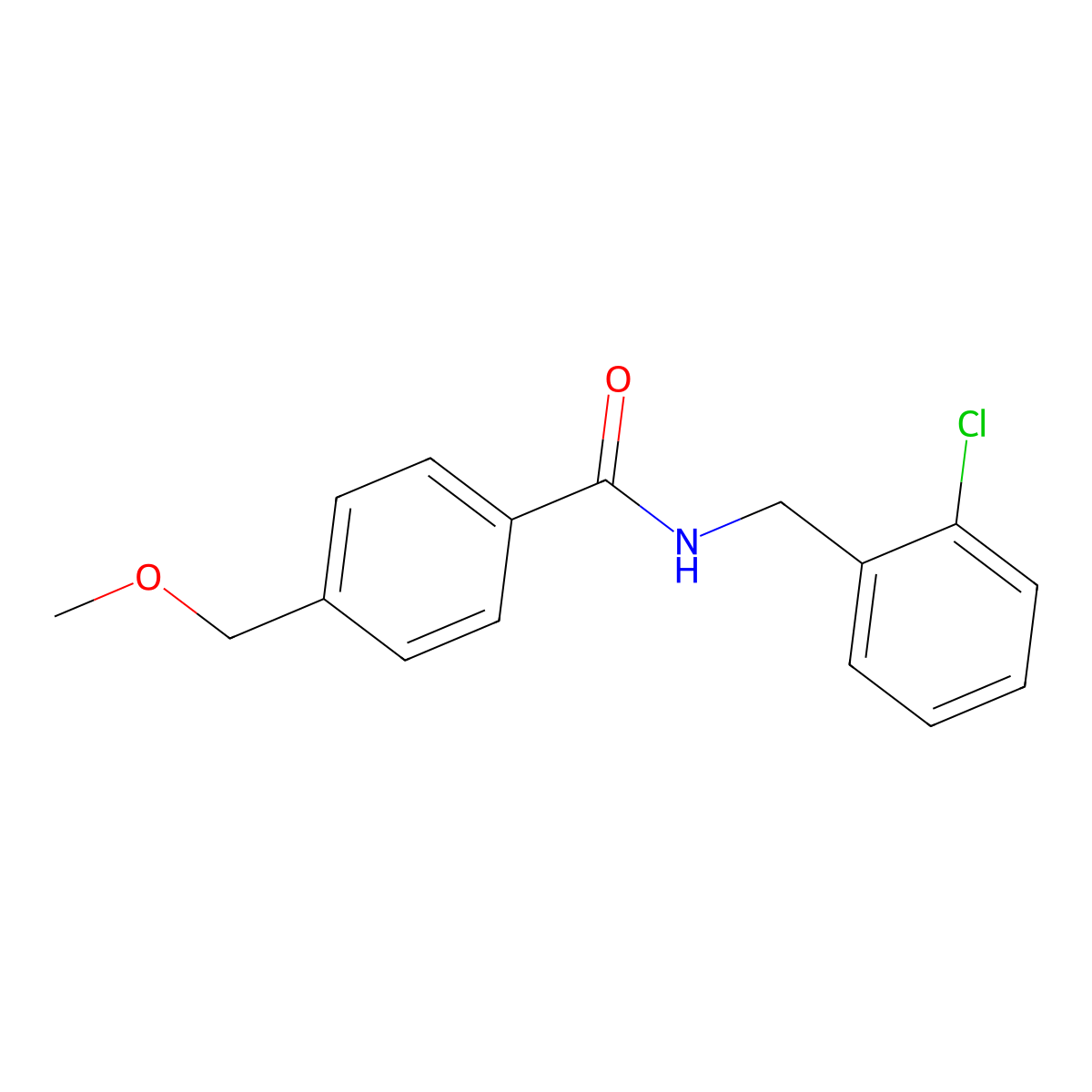 N-[(2-chlorophenyl)methyl]-4-(methoxymethyl)benzamide molecular structure, CAS 1326268-04-5