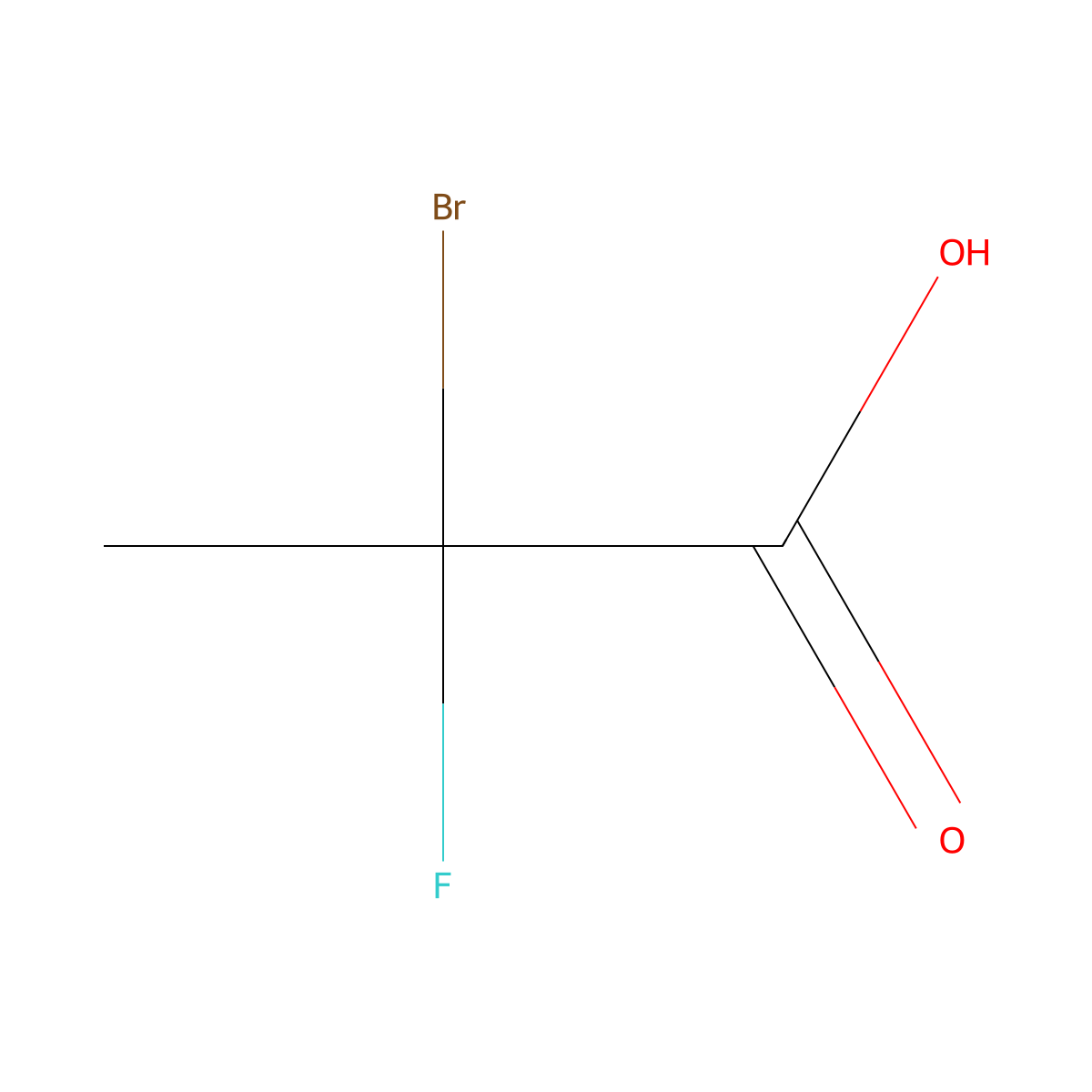 2-Bromo-2-fluoropropanoic acid molecular structure, CAS 132629-22-2