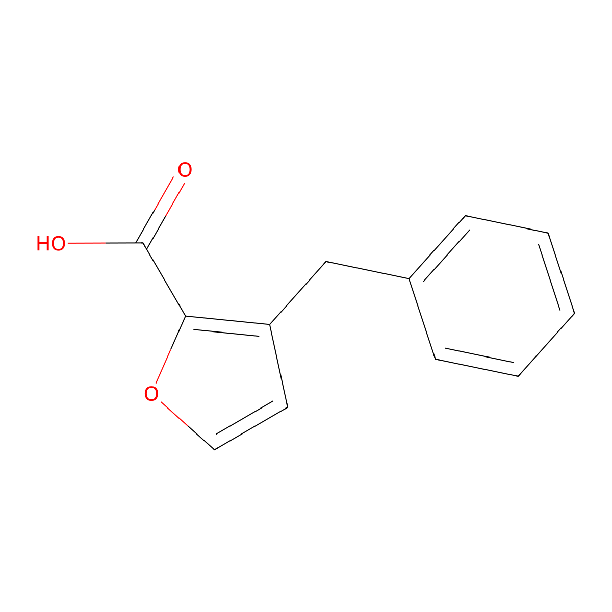 3-Benzylfuran-2-carboxylic acid molecular structure, CAS 132629-65-3