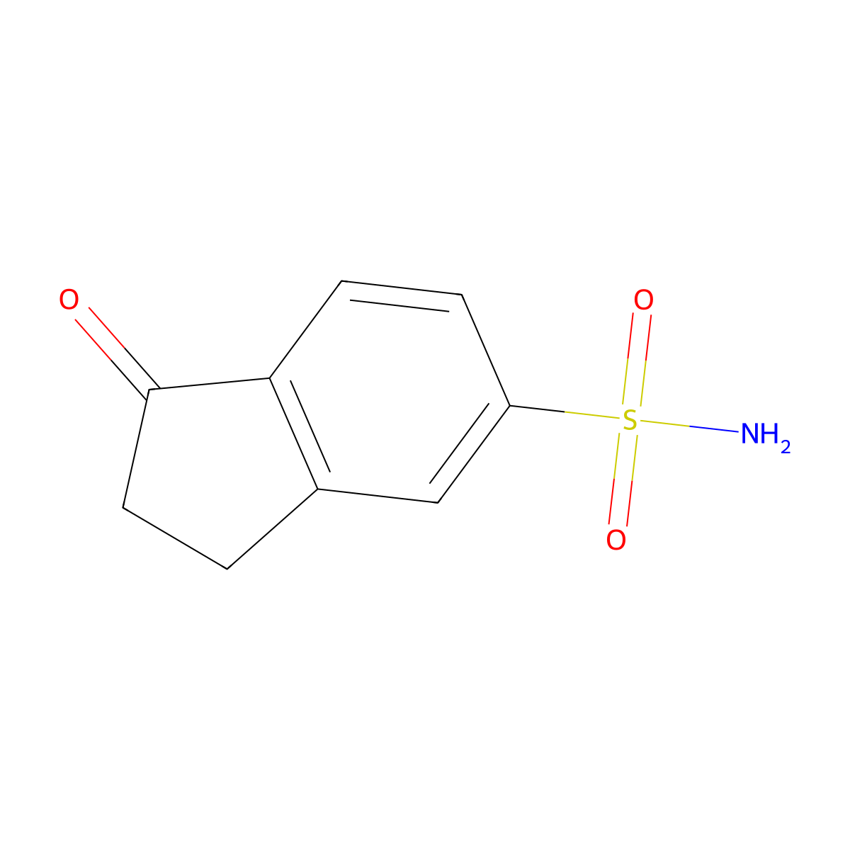 1-Oxo-2,3-dihydro-1H-indene-5-sulfonamide molecular structure, CAS 132630-12-7