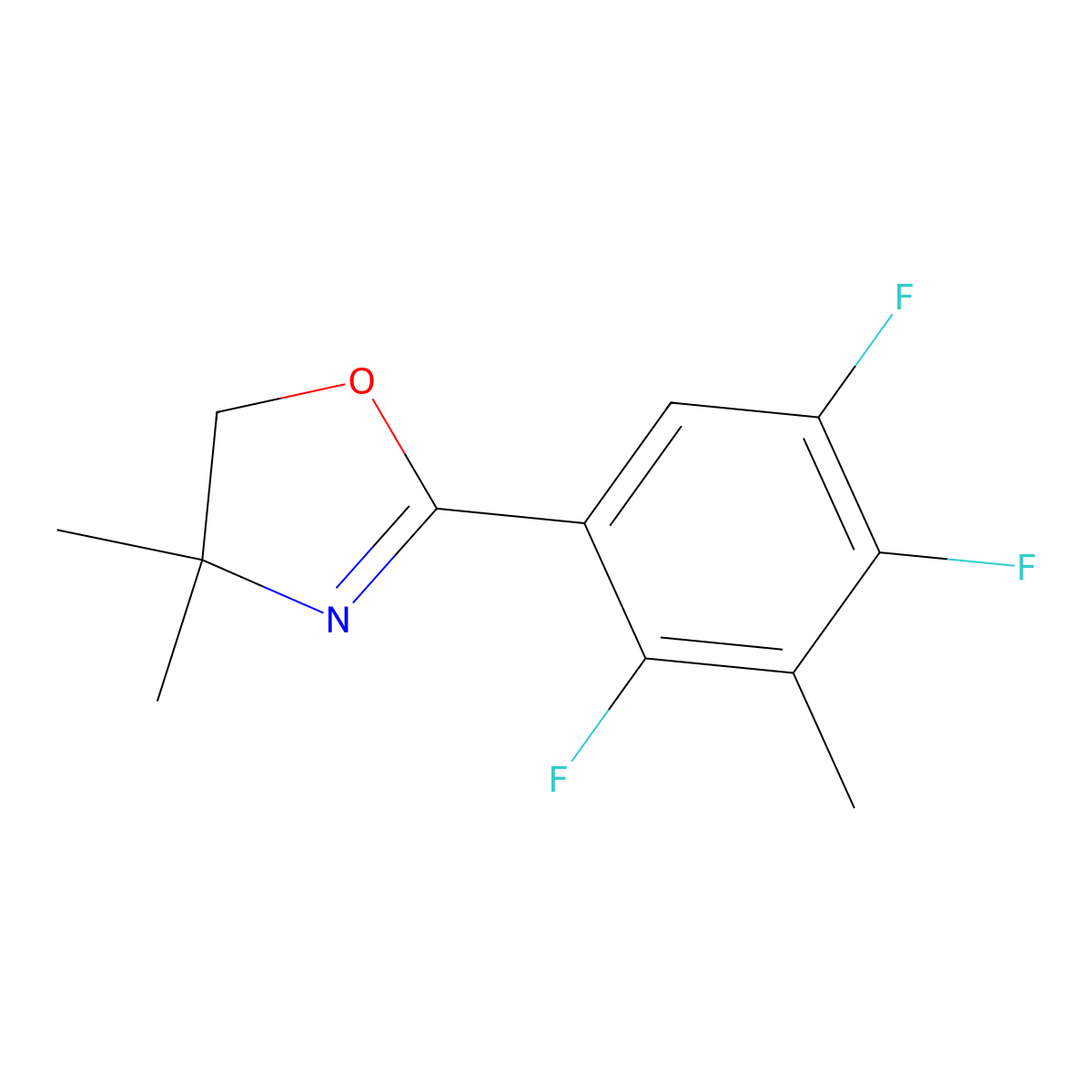 2-(2,4,5-Trifluoro-3-methylphenyl)-4,5-dihydro-4,4-dimethyloxazole molecular structure, CAS 132630-83-2