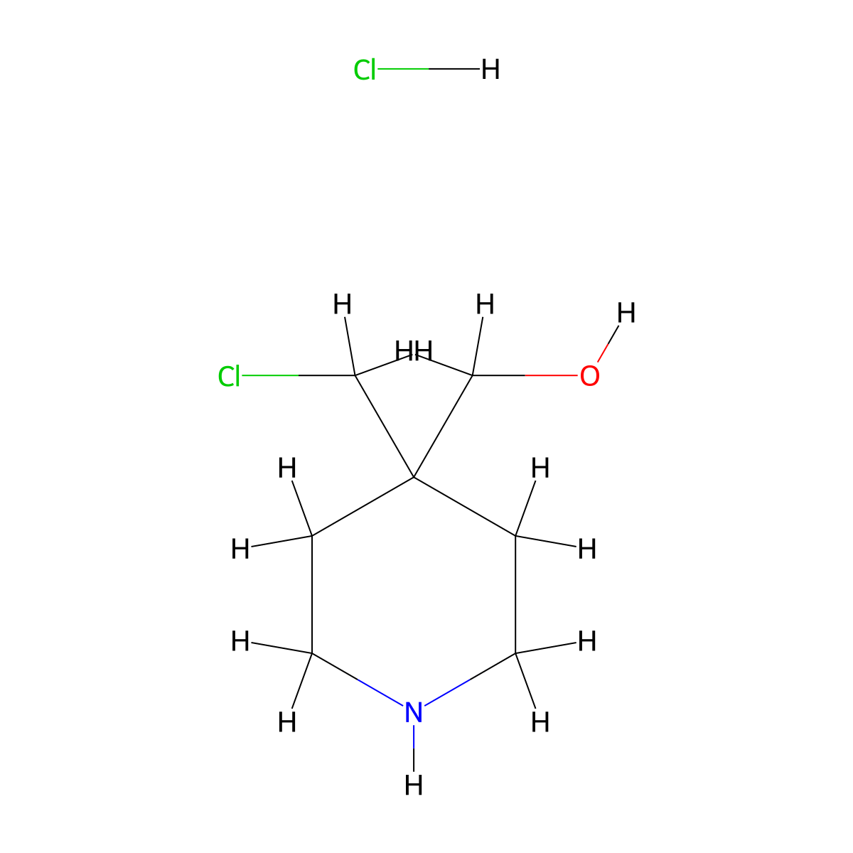 (4-(Chloromethyl)piperidin-4-yl)methanol hydrochloride molecular structure, CAS 1326303-35-8