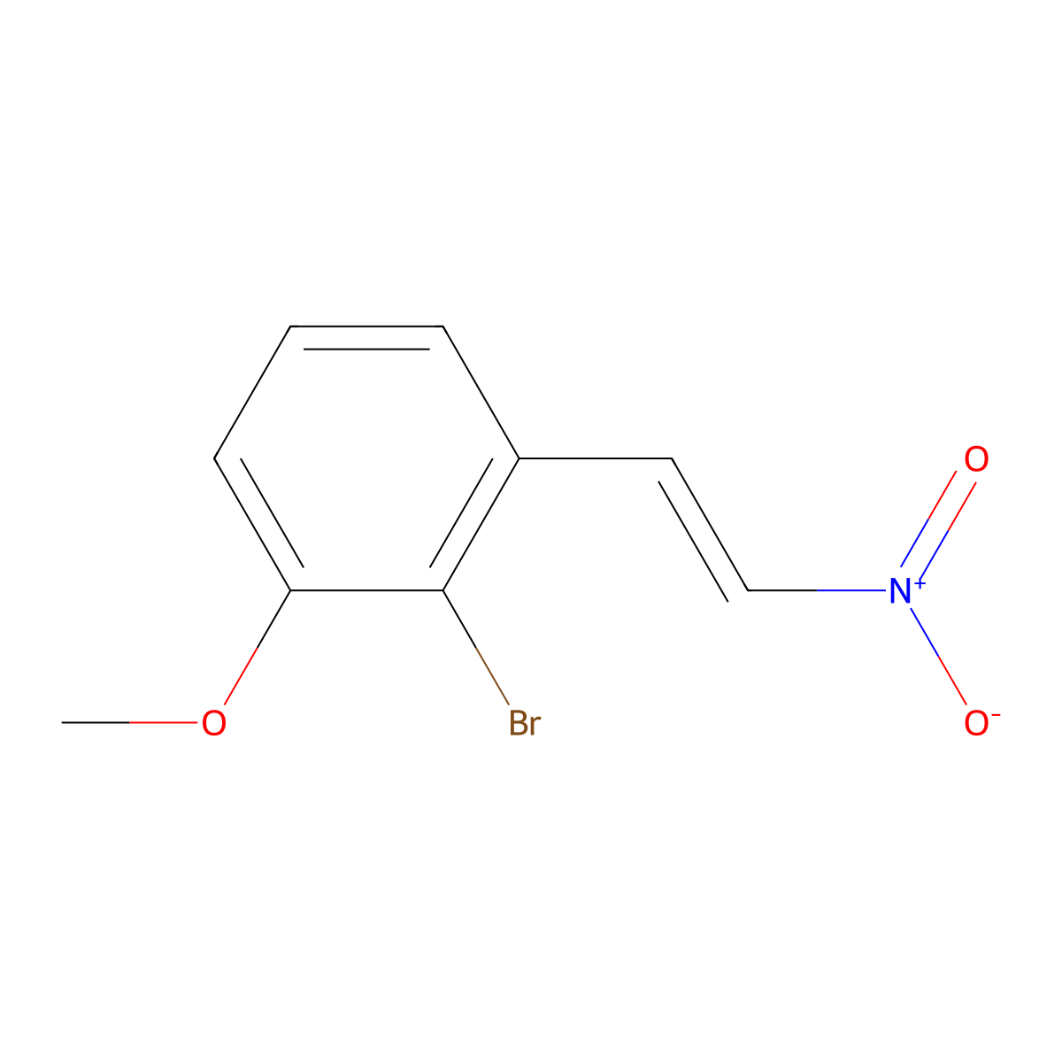 2-Bromo-1-methoxy-3-(2-nitroethenyl)benzene molecular structure, CAS 1326308-33-1