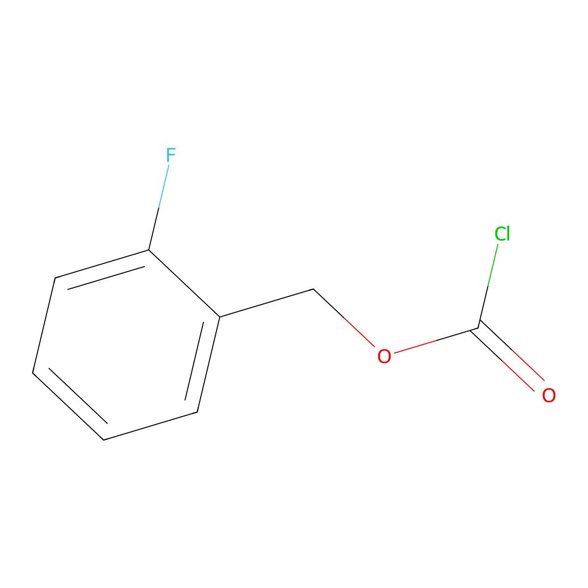 (2-Fluorophenyl)methyl chloroformate molecular structure, CAS 1326308-94-4