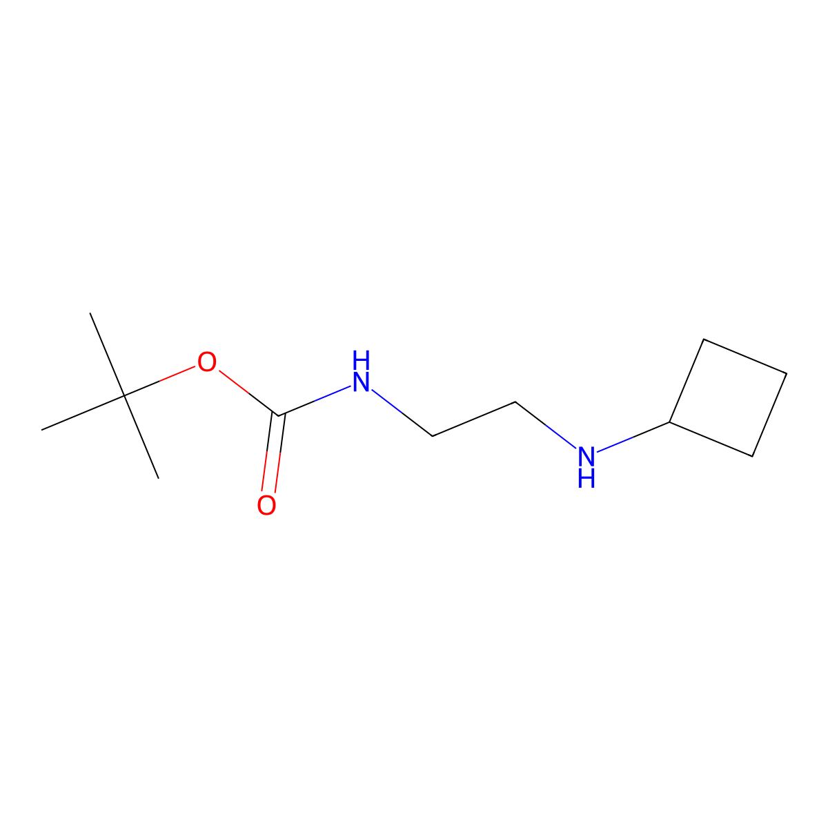 tert-Butyl (2-(cyclobutylamino)ethyl)carbamate molecular structure, CAS 1326311-16-3