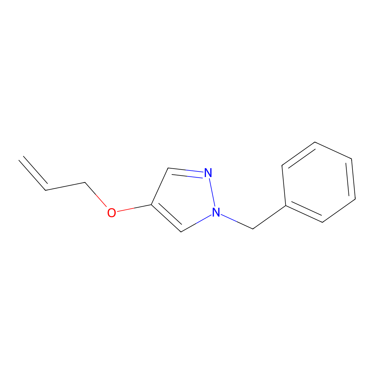 4-Allyloxy-1-benzyl-1H-pyrazole molecular structure, CAS 1326316-19-1
