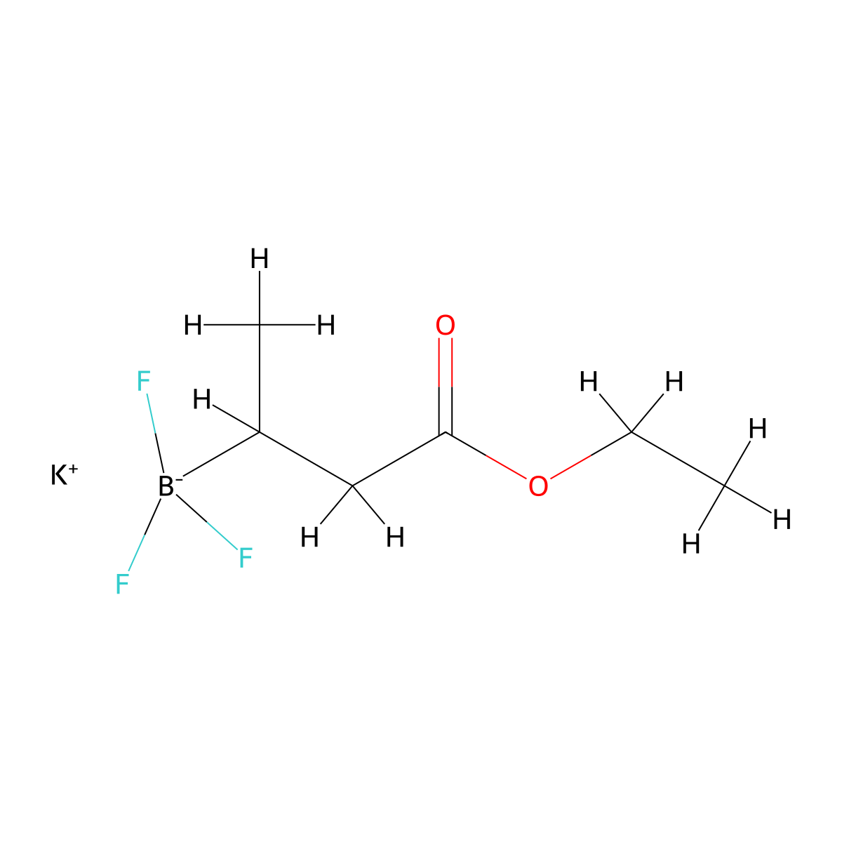 Potassium(4-ethoxy-4-oxobutan-2-yl)trifluoroboranuide molecular structure, CAS 1326317-68-3