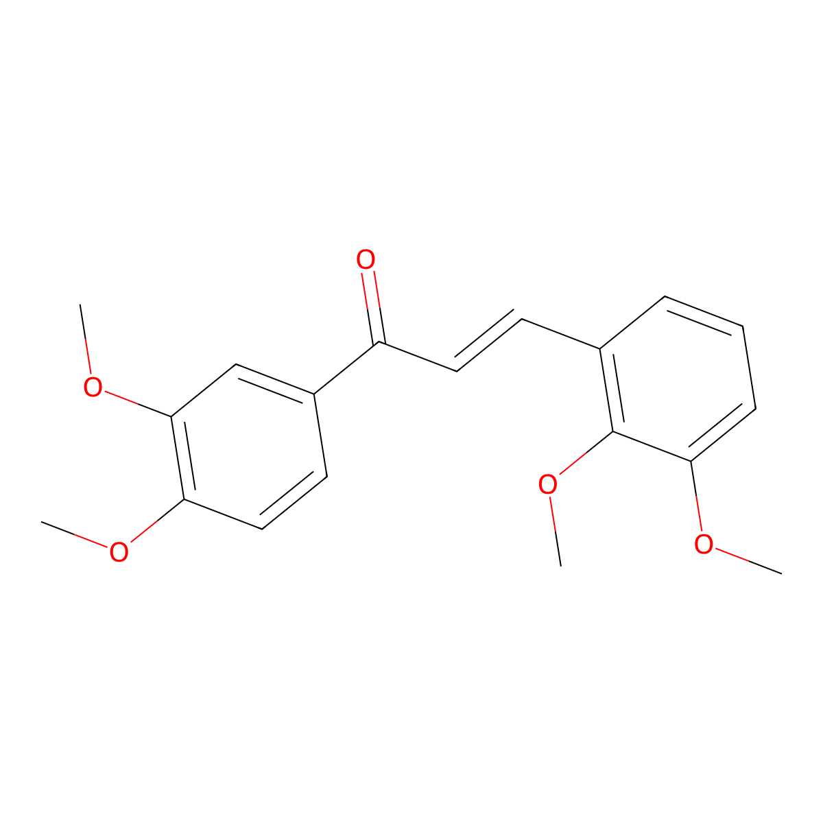 (2E)-3-(2,3-Dimethoxyphenyl)-1-(3,4-dimethoxyphenyl)prop-2-en-1-one molecular structure, CAS 1326319-04-3